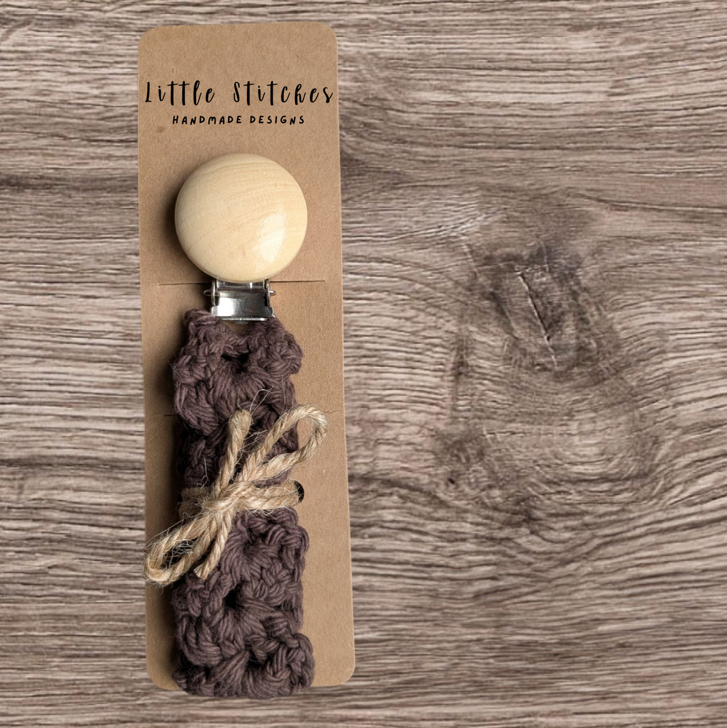 Button Pacifier Clip