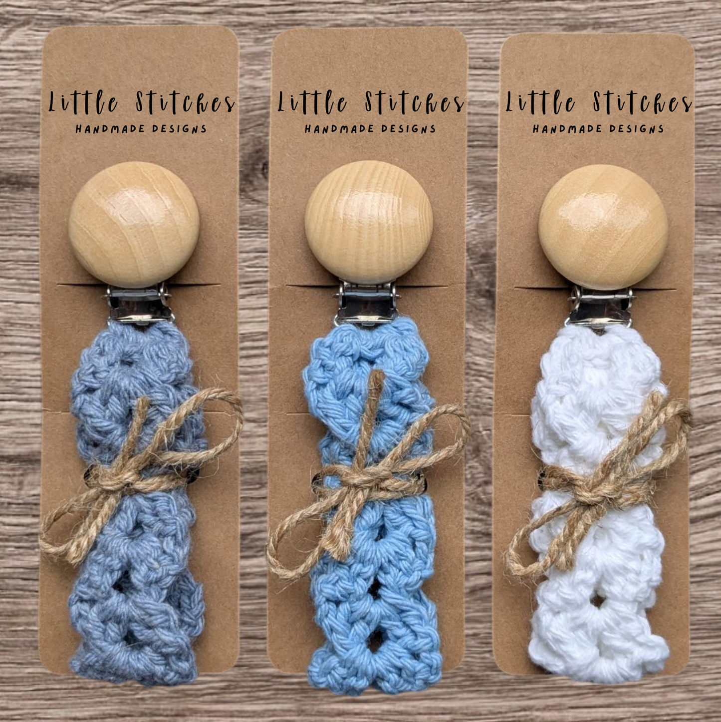 Button Pacifier Clip