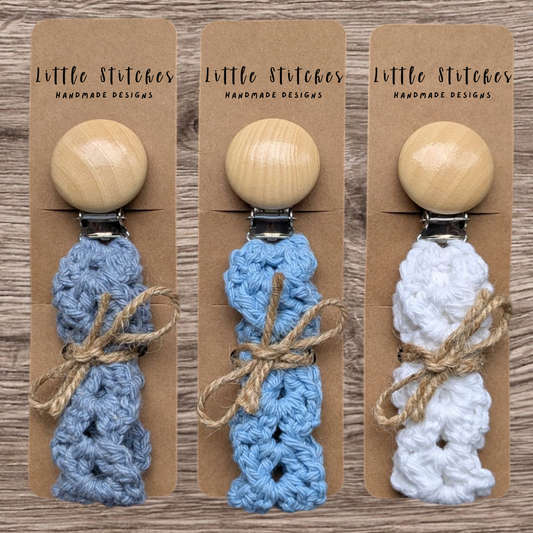 Button Pacifier Clip