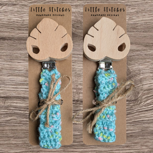 Monstera Leaf Pacifier Clip