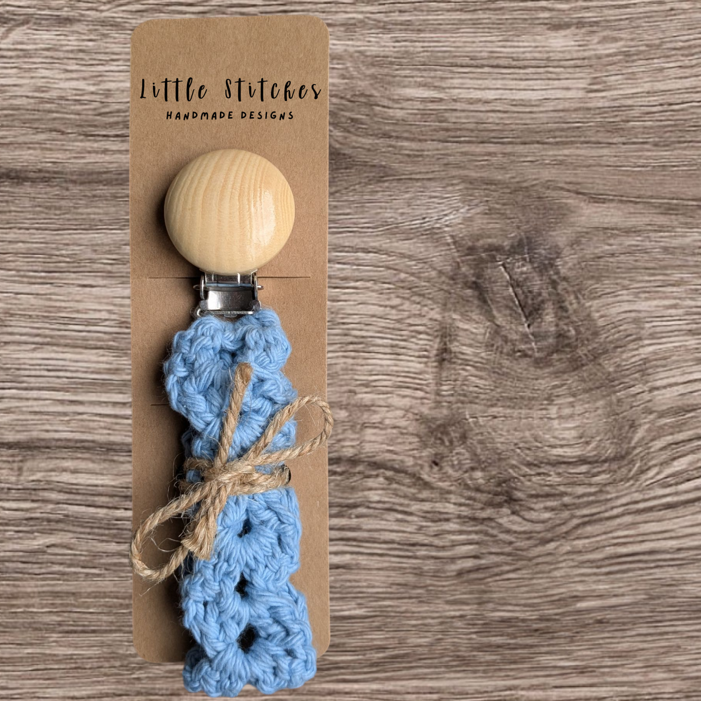Button Pacifier Clip