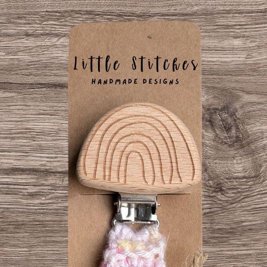 Rainbow Pacifier Clip