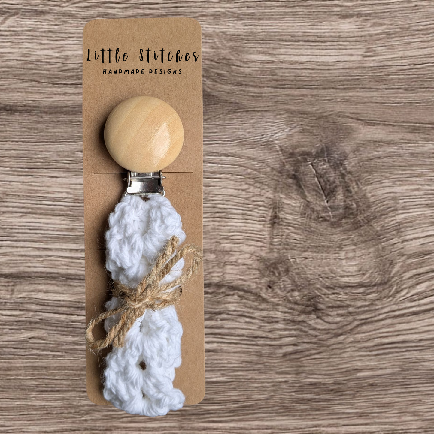 Button Pacifier Clip