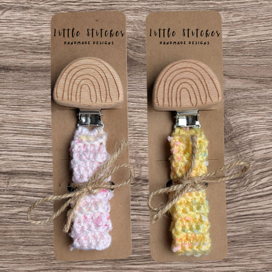 Rainbow Pacifier Clip