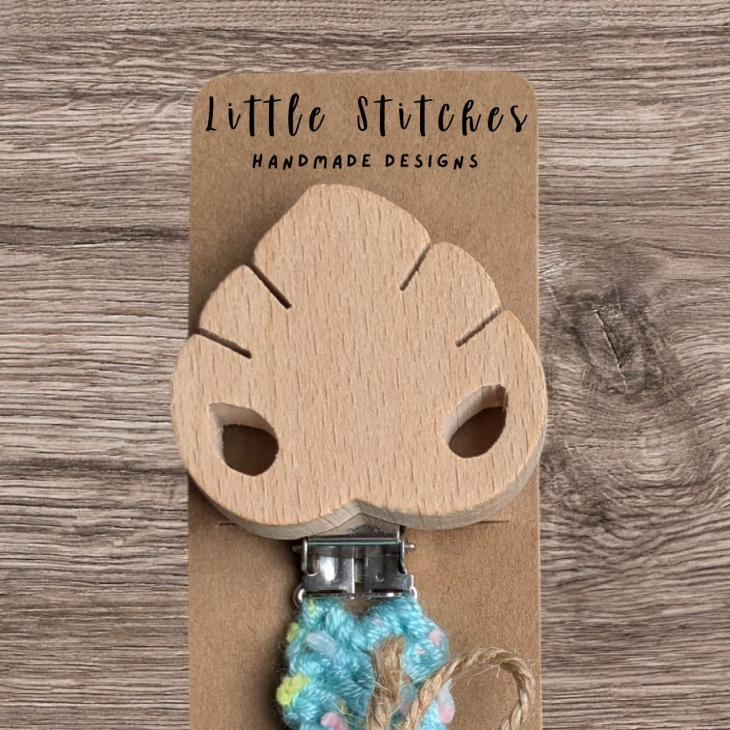 Monstera Leaf Pacifier Clip