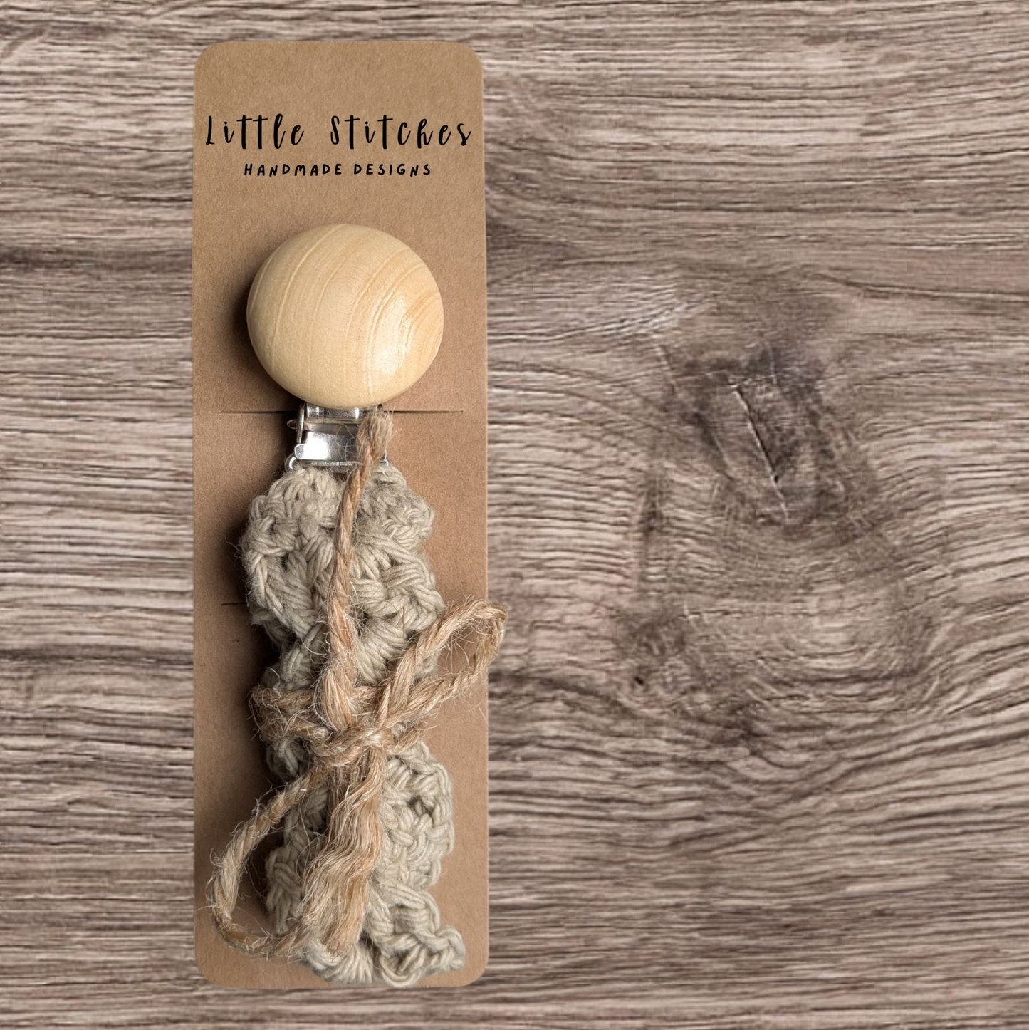 Button Pacifier Clip