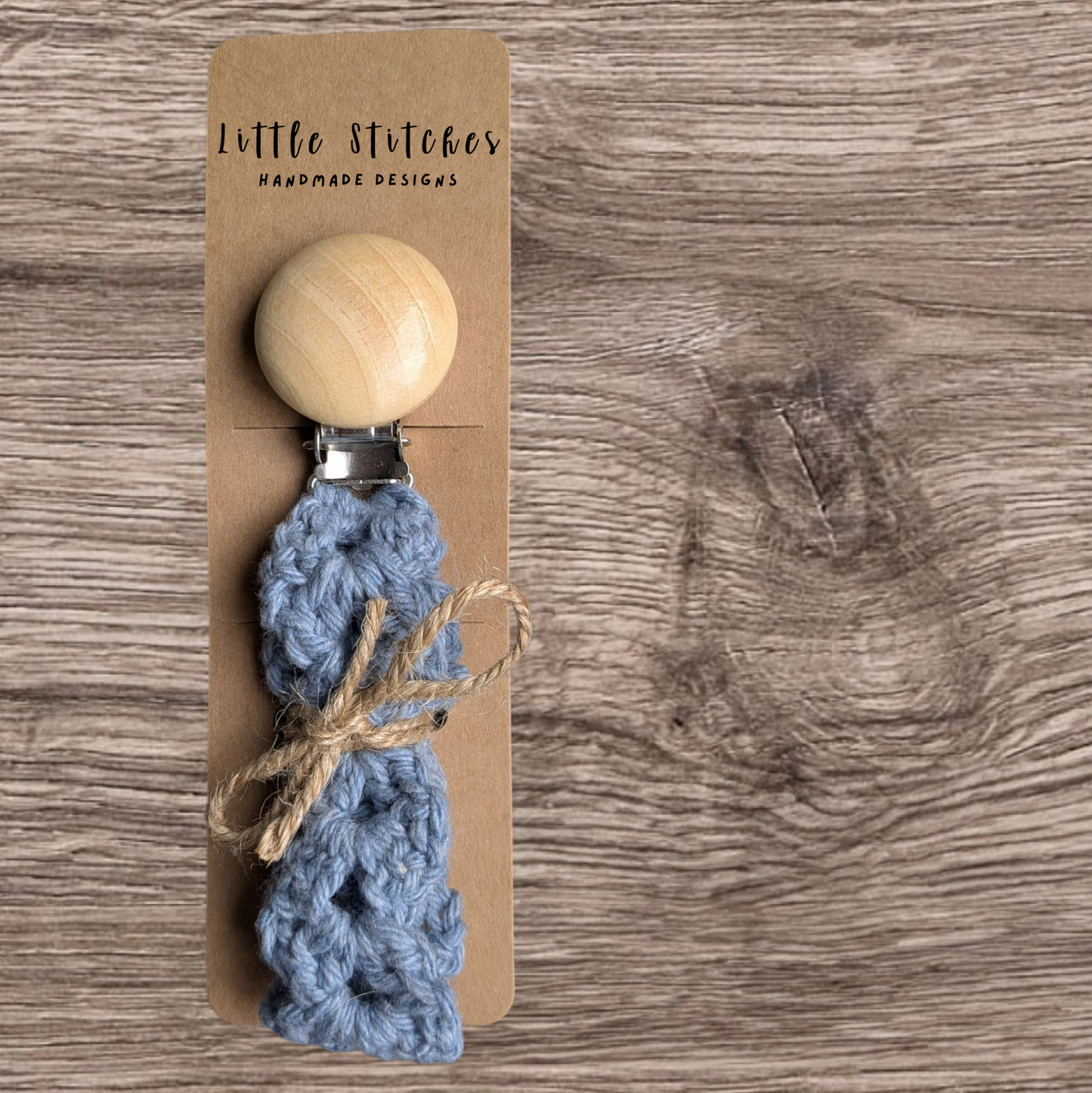 Button Pacifier Clip