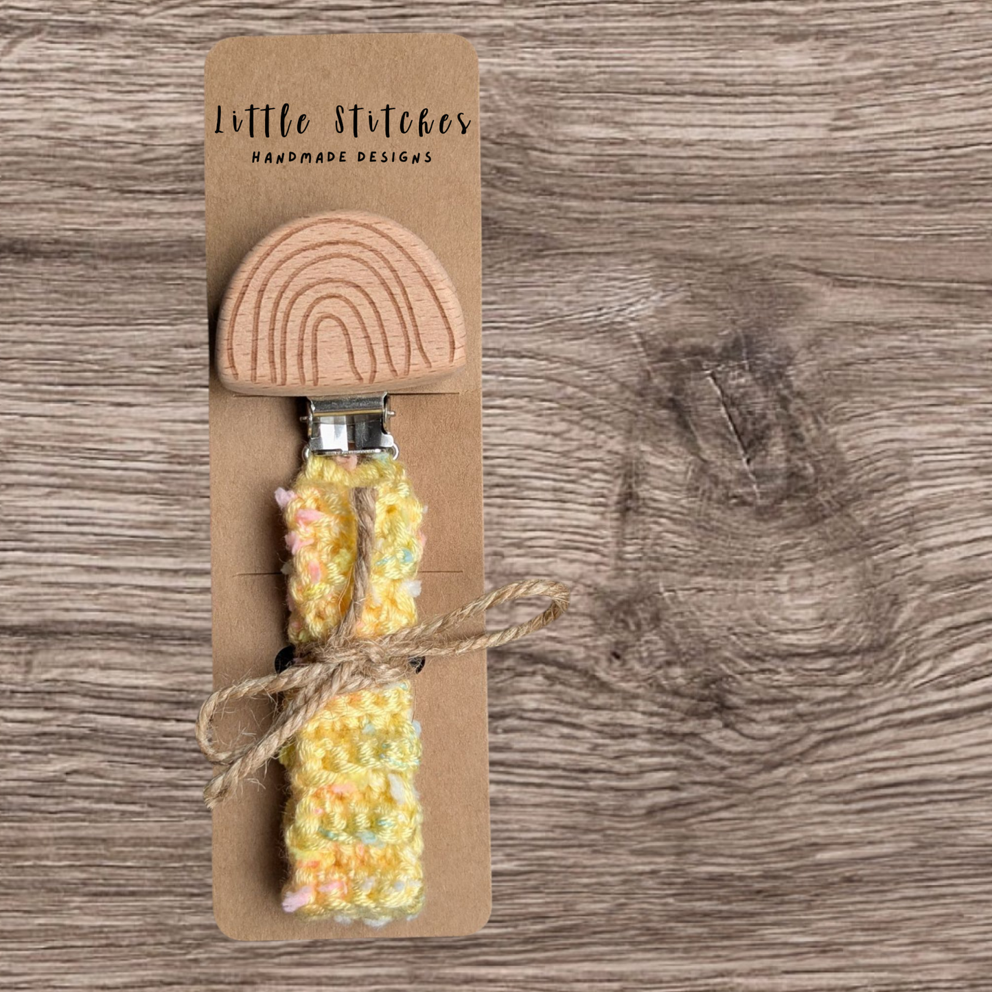 Rainbow Pacifier Clip