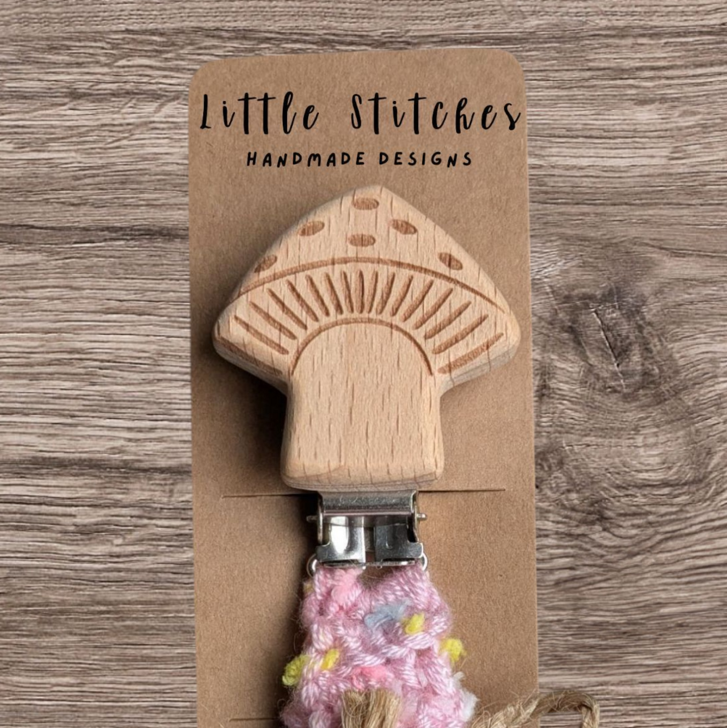 Mushroom Pacifier Clip