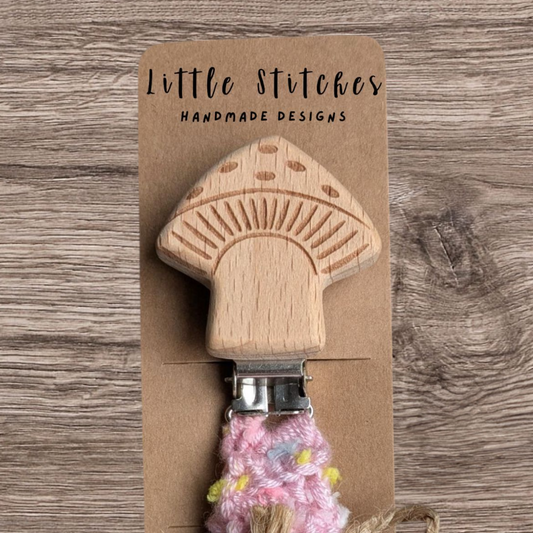 Mushroom Pacifier Clip