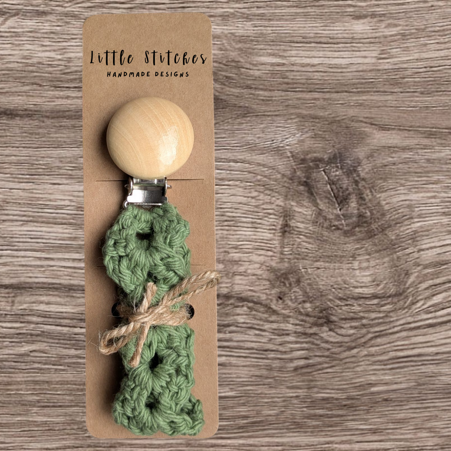 Button Pacifier Clip